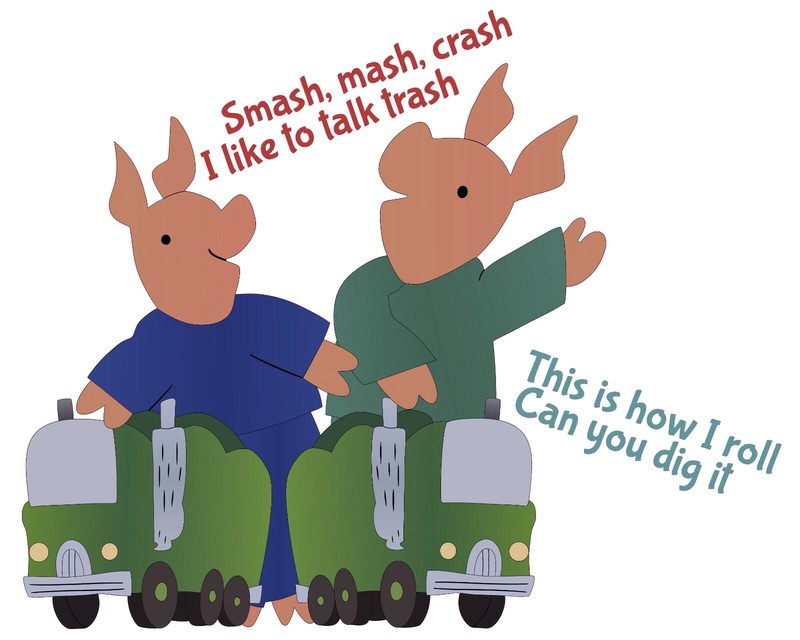 Smash Mash Crash I Like To Talk Trash Funny Quotes Art Design Vinyl Wall Decal