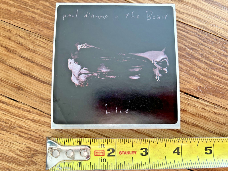 Paul Dianno The Beast Live Paper decal sticker 4″x4″ Vintage Original Spitfire