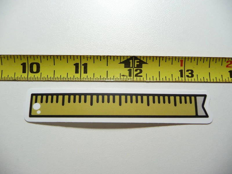MEASURING TAPE SMALL STICKER DECAL SEWING SEW CLOTHING SEAMSTRESS FUNNY
