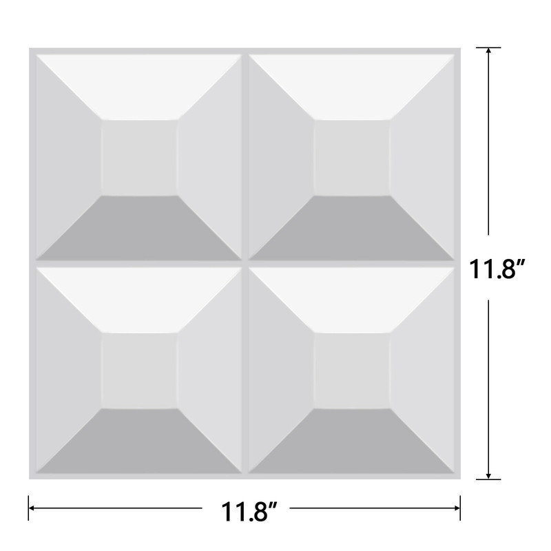 12X3D Wall Panels PVC Tiles Textured Bricks Art Design DIY Wallpaper Decor White gallery