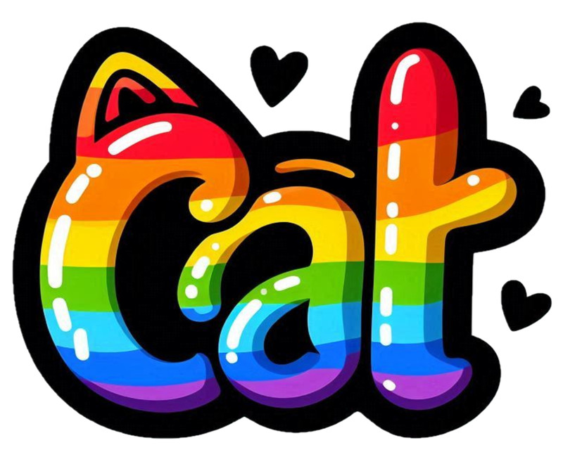 New Wave Catzilla Holographic Sticker by C Autumn Trapp Original Art 3" x 3" gallery