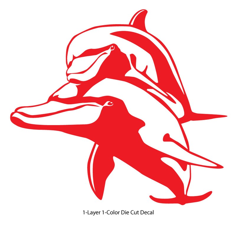 Sea Life - Dolphins 1 - Diver Car Truck Bumper Die Cut Decal Sticker gallery