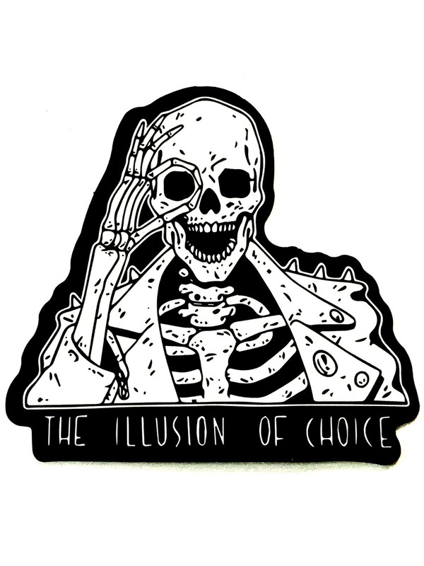 4” Illusion Of Choice Sticker Mind Control Media Influence Corrupt Government