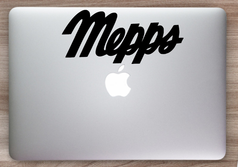 Mepps Fishing Rod Logo Decal- Hunting Sticker- Outdoor Decal- Boat Vinyl