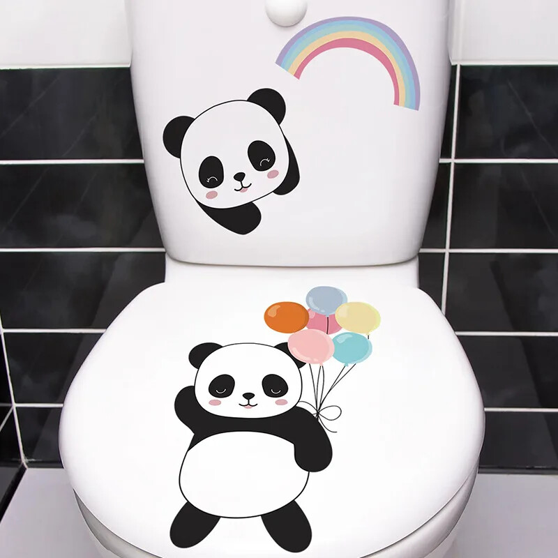 New Green Plant Leaves Bathroom Toilet Sticker Designs WC Closes tool Wall
