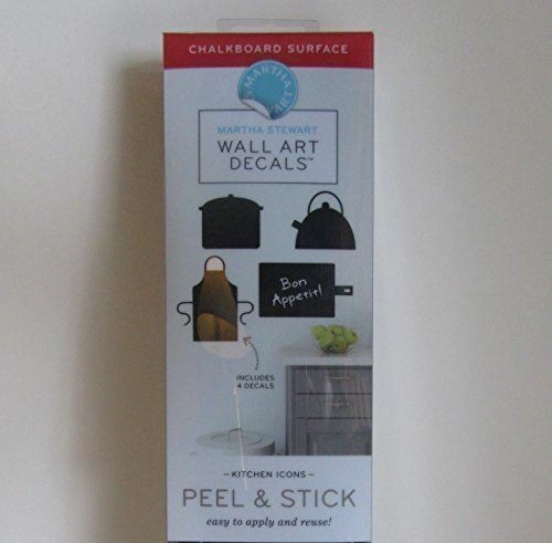 Martha Stewart Wall Art Decals, Kitchen Icons Peel and Stick Chalkboard Surface