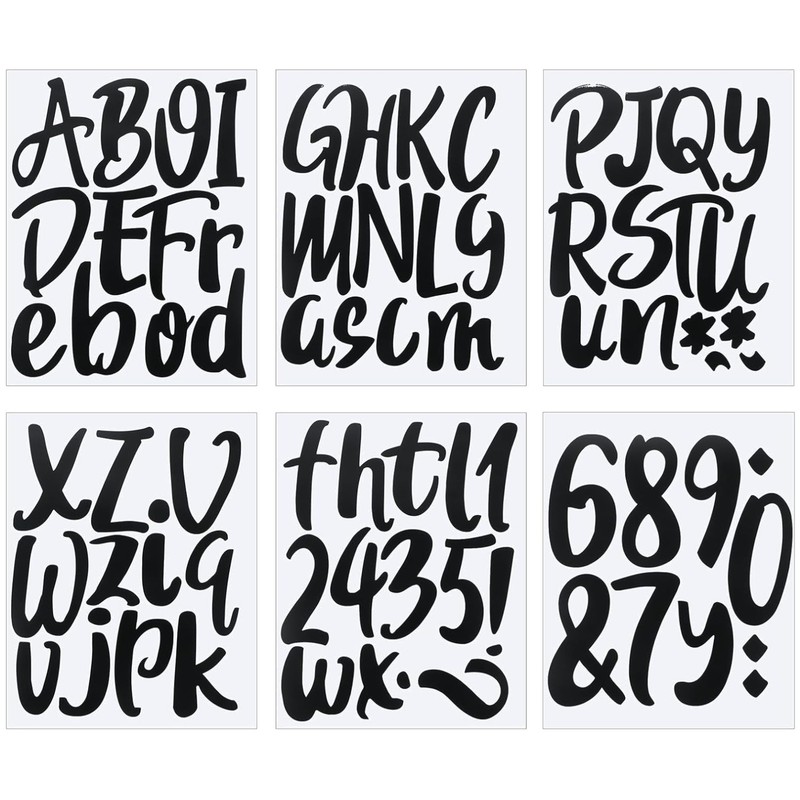 Large Vinyl Letters Set – Self Adhesive, 6 Inch, 576 Pieces