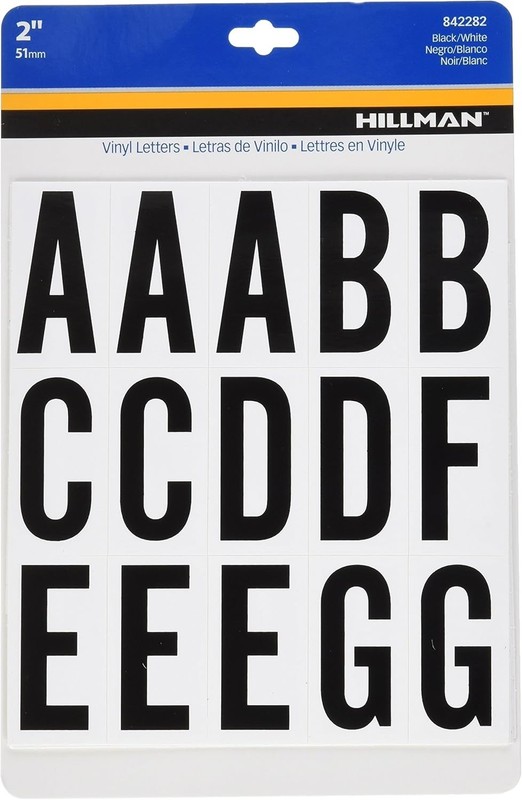 Complete 2-Inch Vinyl Letters and Numbers Kit for Property and Business Use