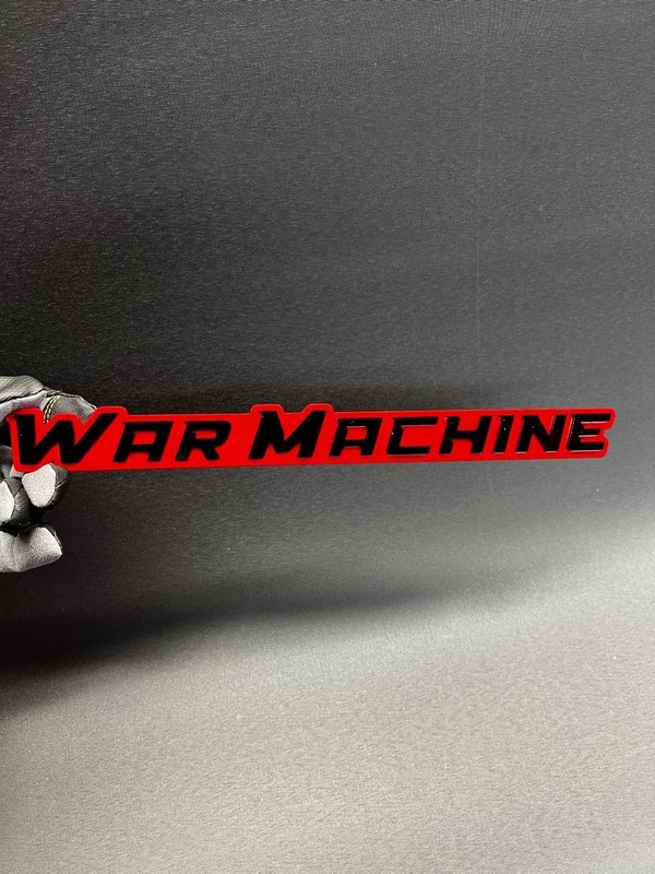 1PC WAR MACHINE Custom 3D Text Car Badge Fender Emblem Tailgate Toolbox Decal gallery