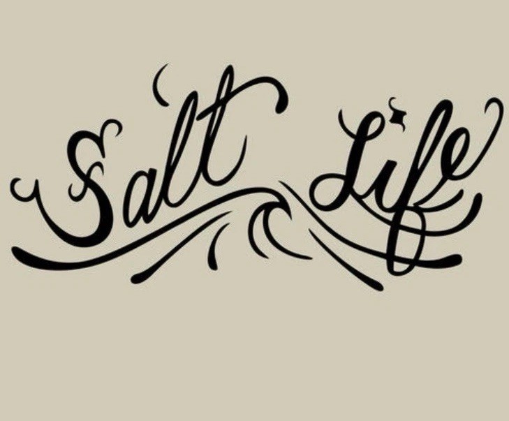 2 pcs Salt Life Vinyl Decal Sticker UV Rated for Car Boat Window Black Ocean gallery