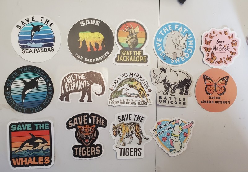 Endangered Species Stickers 14 pack *WORLDWIDE 🌐 SHIPPING* Audubon Muir WWF gallery