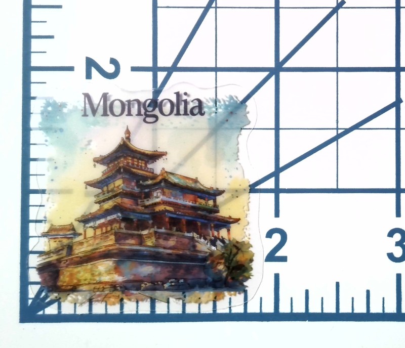 Mongolia Traditional Palace Temple Landmark Die Cut Clear Asian Vinyl Sticker gallery
