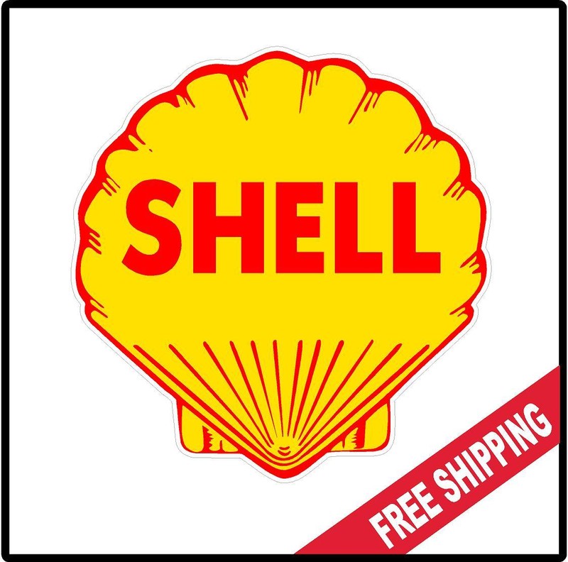 Shell Gas Vintage Vinyl Wall logo Decal Sticker Oil Gasoline Old