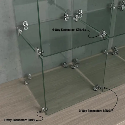 Econoco CON/2 Glass Connectors For Cubbies (Pack of 200) gallery