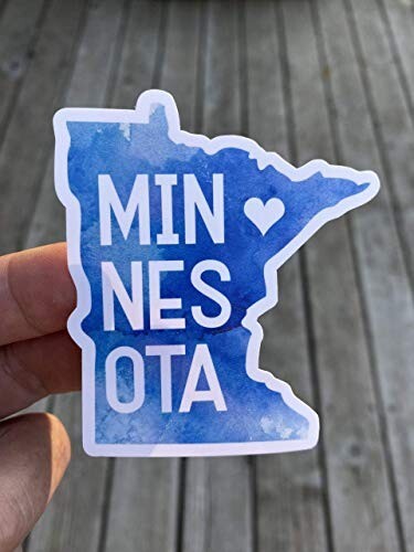 Minnesota Love Sticker Water Bottle Phone Sticker Laptop Sticker