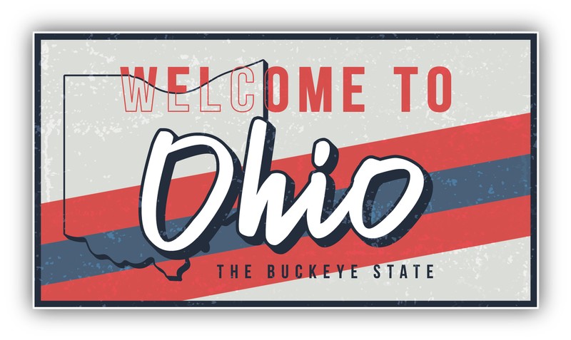 Welcome To Ohio USA State Vinyl Sticker Decal