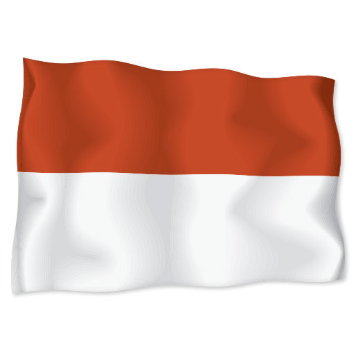 INDONESIA Flag car bumper sticker decal 6″ x 4″