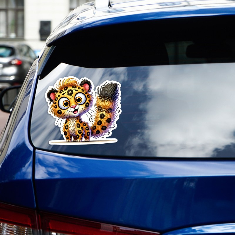 Fluffy Tail Jaguar - Vinyl Decal Sticker - Car Window Laptop - #457 gallery