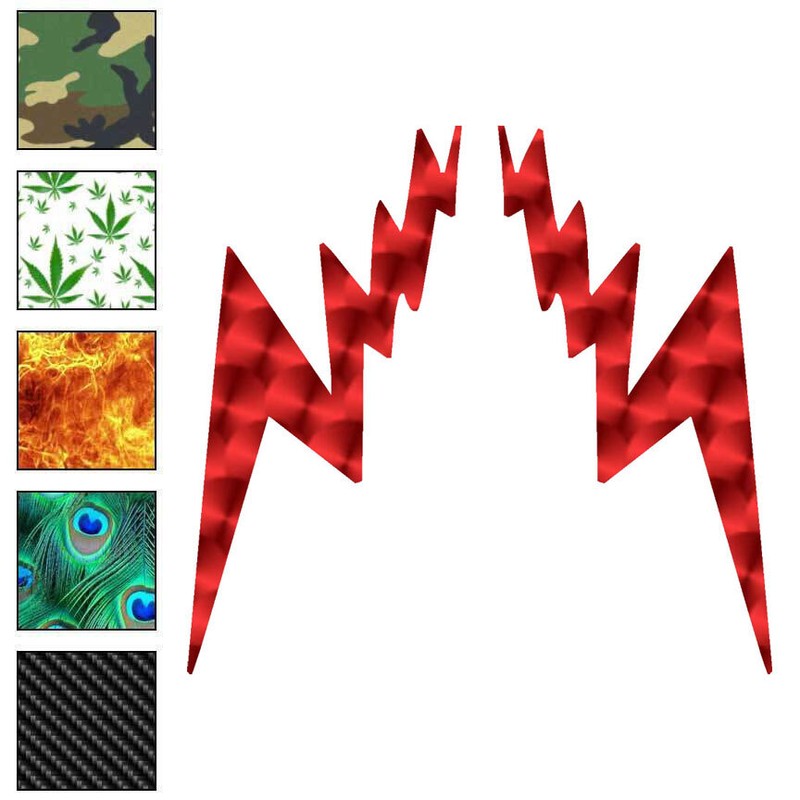 Lightning Bolts 2, Vinyl Decal Sticker, 40 Patterns & 3 Sizes, #6353