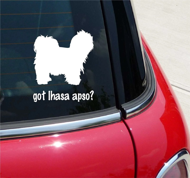 GOT LHASA APSO? APSOS DOG GRAPHIC DECAL STICKER ART CAR WALL DECOR