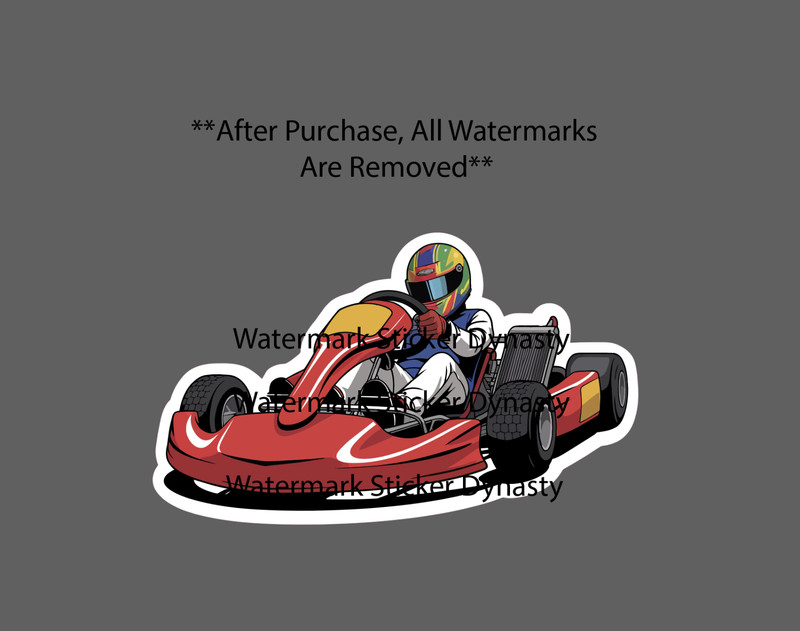 Go Cart Sticker Waterproof Decal Race Racing Sports Speed Gift NEW