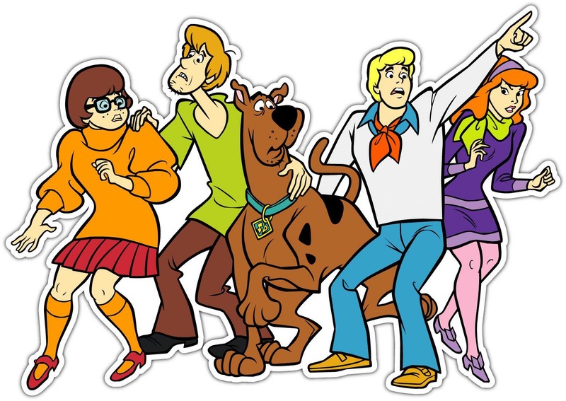 Scooby Doo and Gang Sticker cute funny vintage cartoon sticker