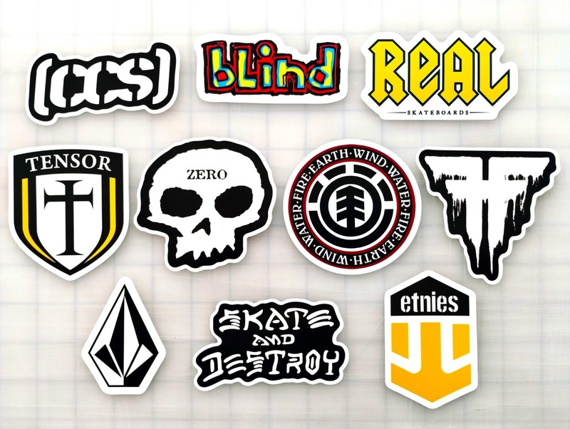 Skate Vinyl Sticker Lot (10 Stickers) Set 6 Skateboarding 90’s 2000’s
