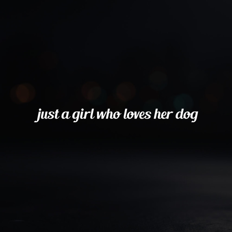 8in Vinyl Decal Sticker – “just a girl who loves her dog”