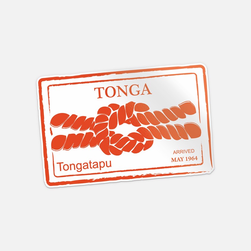Retro Sailing Passport Stamp Tonga Vinyl Sticker Decal