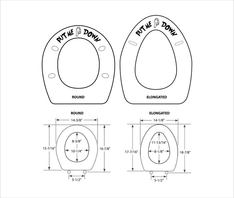 Put ME Down Decal Bath Toilet Seat die cut decal Made in USA 6+yr outdoor gallery
