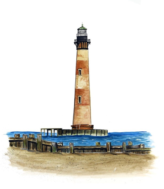 Decal Vinyl Sticker Morris Island Lighthouse – Printed Vinyl Decal Made in USA