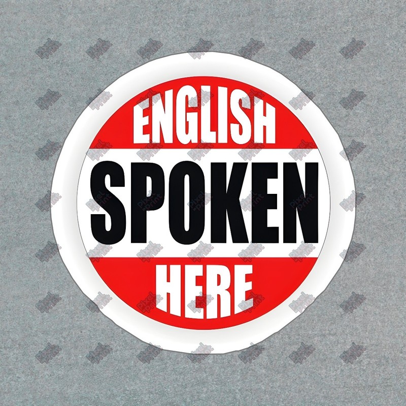 English Spoken Here Vinyl Sticker Language Decal Home, Office & #675782