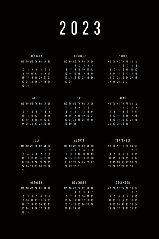 2023 Whole Calendar Year Mini Stickers Vinyl Decal Sticker for Laptop Phone Note
