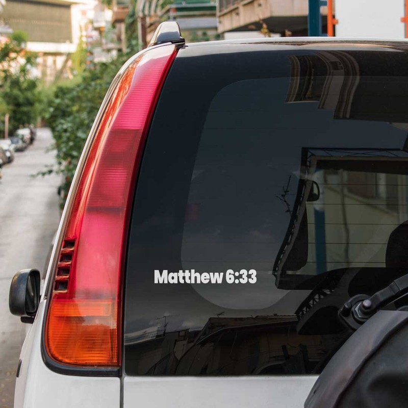 Matthew 6:33 |Christian| Bible Verse |Vinyl Sticker |Decal for Window|Laptop|Car gallery
