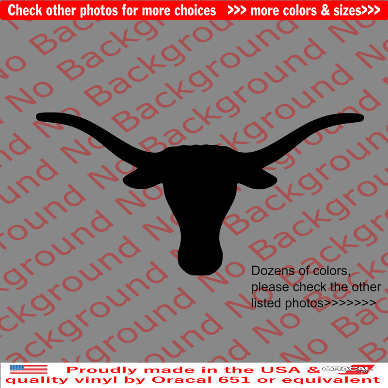 Texas Lone Star Longhorns Vinyl Decal Die Cut Animal Sticker for Window AM037 gallery