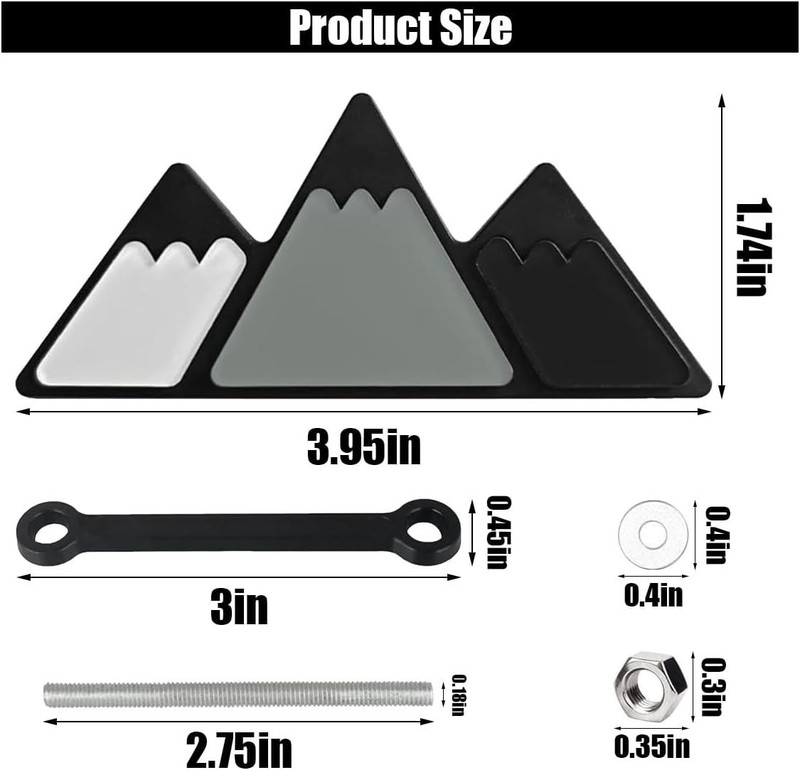 Durable Tri-Color Acrylic Car Grille Emblem - Easy Installation for All Cars gallery