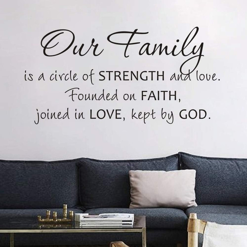 Wall Vinyl Decals Quotes Inspirational Sticker Living Room Decor,Our Family Is a