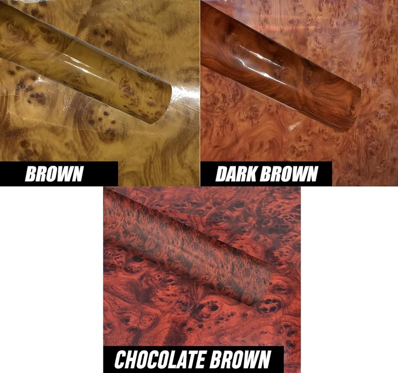 Mahogany Vinyl Wrap -Self Adhesive Film 12 X 60 Inch Glossy Wood Grain Decal Sti gallery