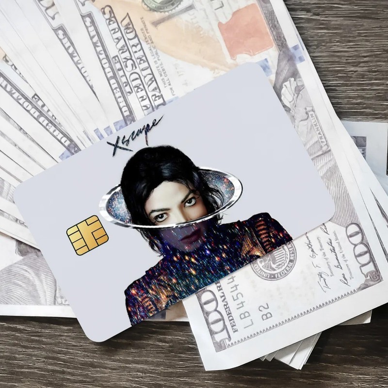 Retro MJ Wallet Card Skin Michael Jackson Credit Card Cover Pop Legend Sticker