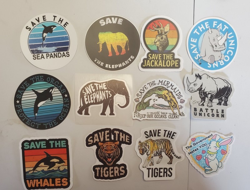Endangered Species Stickers 14 pack *WORLDWIDE 🌐 SHIPPING* Audubon Muir WWF gallery