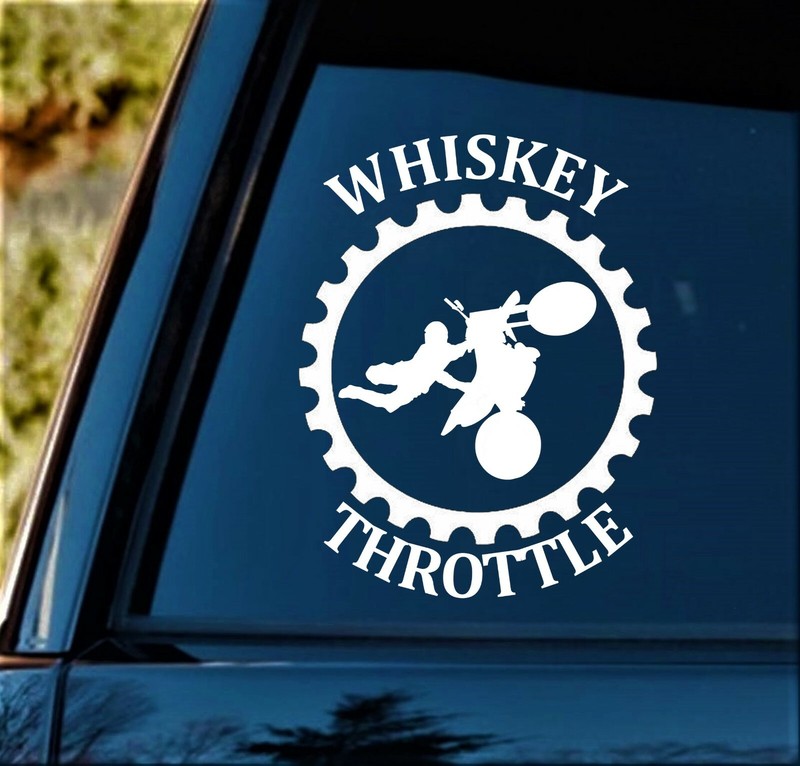 Whiskey Throttle Motocross Dirt Bike Motorcycle Racing Decal Sticker BG686 gallery