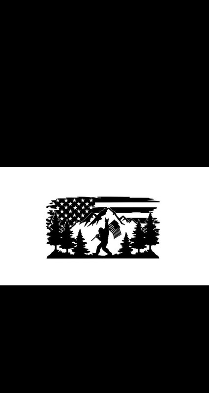 Big Foot 48 Inch Vinyl Sticker – Black
