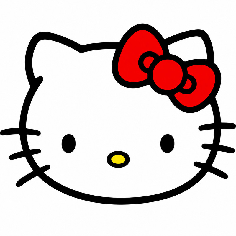 Hello Kitty Face Vinyl Sticker Decal Cute Kawaii Waterproof 5x4 Inch gallery