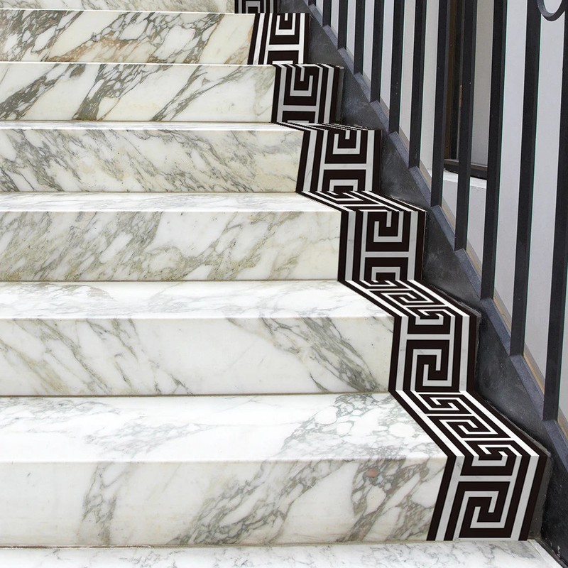 10*200cm Geometric Pattern Waist Lines Self -Adhesive Waterproof Removable Wall gallery