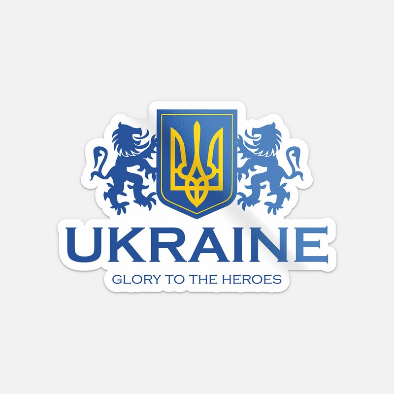 Ukraine Glory To The Heroes Car Bumper Vinyl Sticker Decal