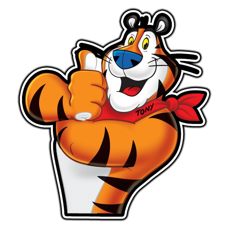 #3181 Tony The Tiger Frosted Flakes Logo #1 Sticker Waterproof Vinyl Decal