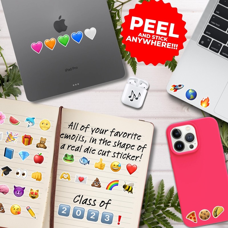 Emoji Sticker Pack 1750 Die-Cut Emoji Stickers Includes all iOS 16 2023 Emojis!! gallery