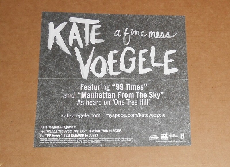 Kate Voegele A Fine Mess Sticker Original Promo (square) 5x5 gallery