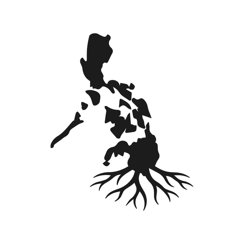 Philippines roots Country Outline Vinyl Decal Filipino Heritage Sticker