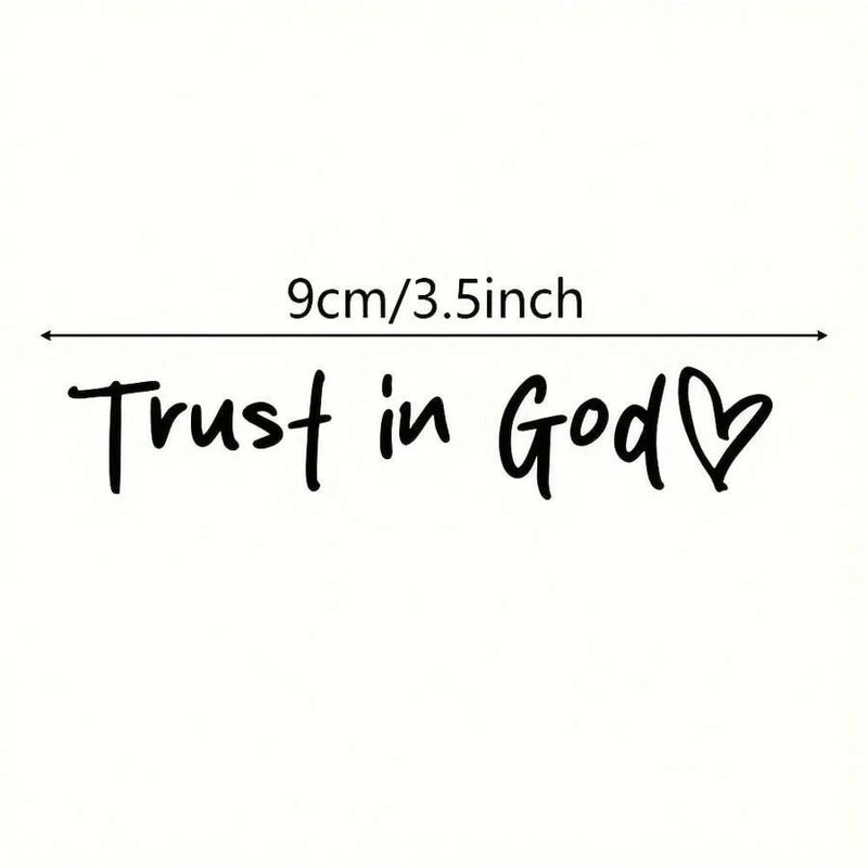 Christian Mirror Wall Sticker Trust In God Faith Hope Love Decor gallery